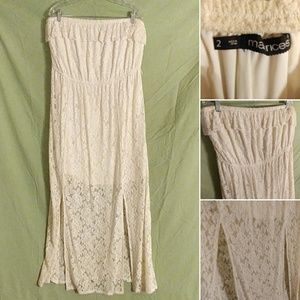 Size 2 Maurice's Cream Lace Maxi Dress
